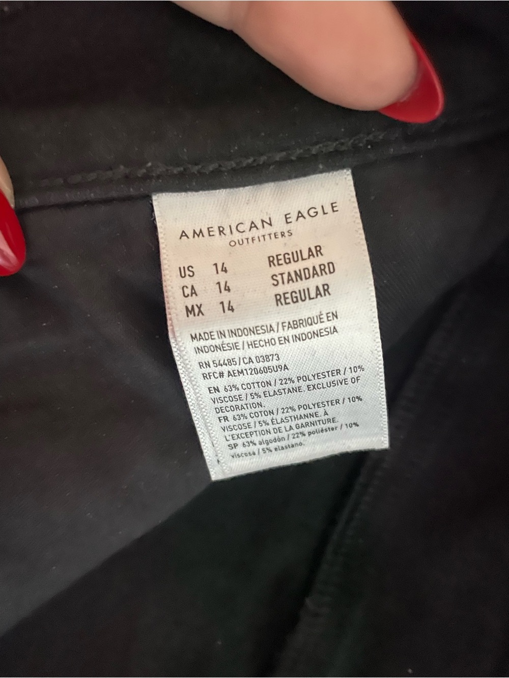 American Eagle Outfitters Black Women's Jeggings - Stretch High-Rise - Picture 2 of 2